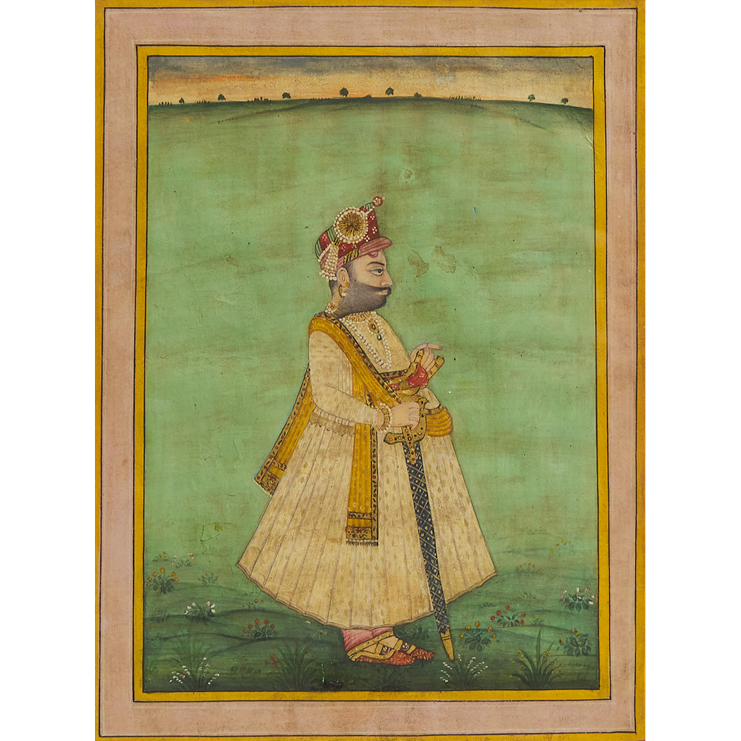 An Indian Miniature Painting of a