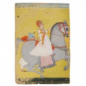 AN INDIAN MINIATURE PAINTING O