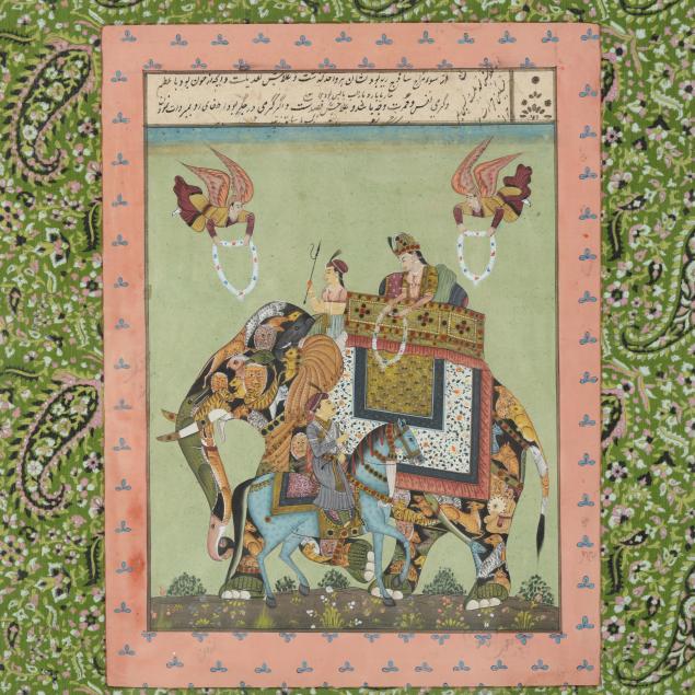 AN INDIAN PAINTING OF A ROYAL