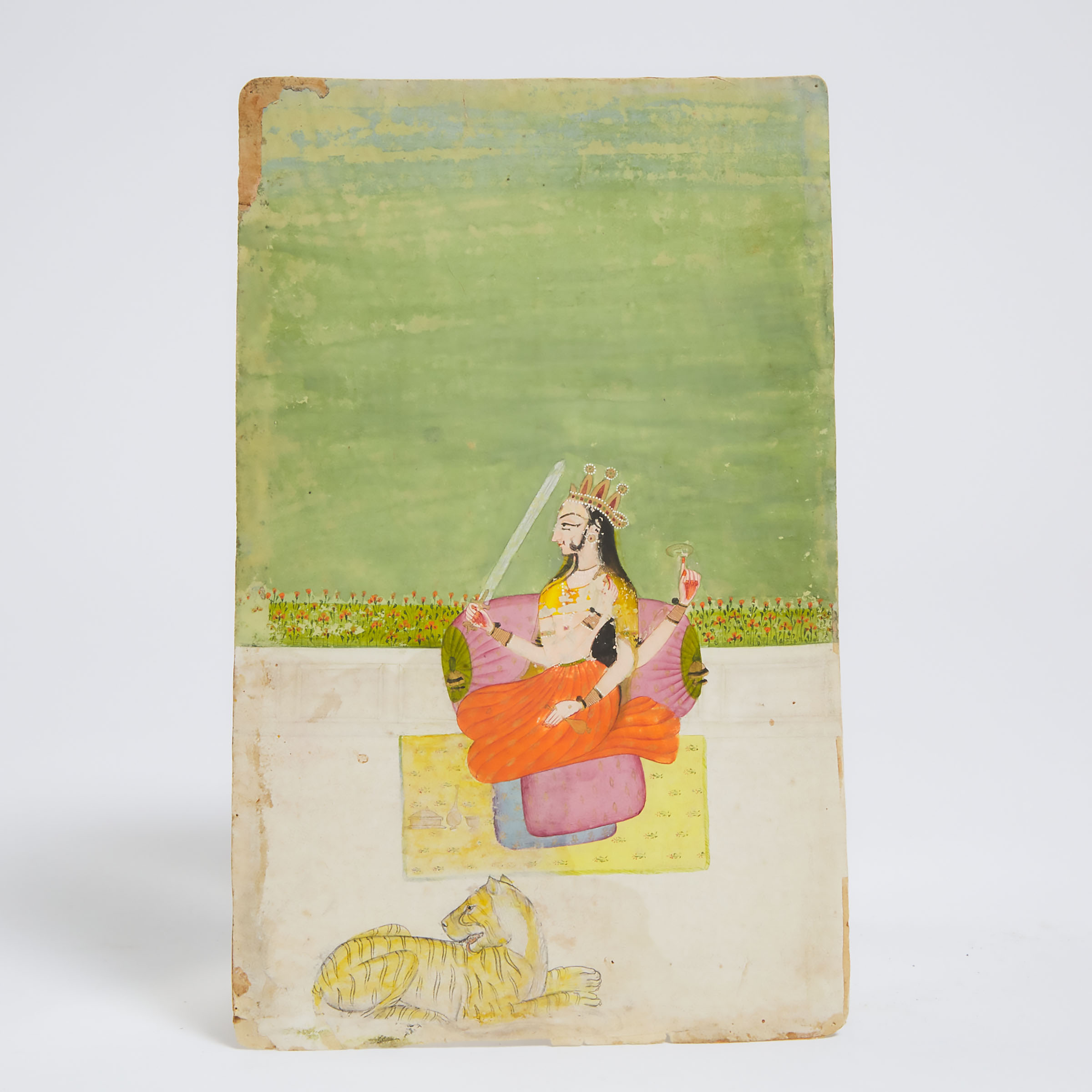 An Indian Painting of Durga and a