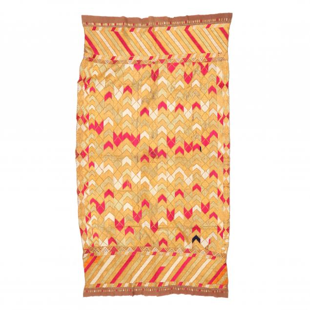 AN INDIAN PUNJAB PHULKARI SILK