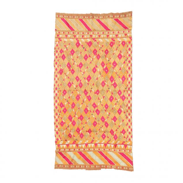AN INDIAN PUNJAB PHULKARI SILK