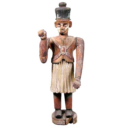 An Indian Raj Period Painted Teak