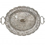 AN INDIAN RETICULATED SILVER T