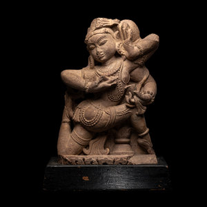 An Indian Sandstone Carving of a