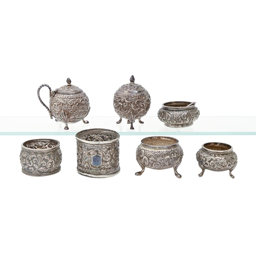 An Indian silver spherical repousse