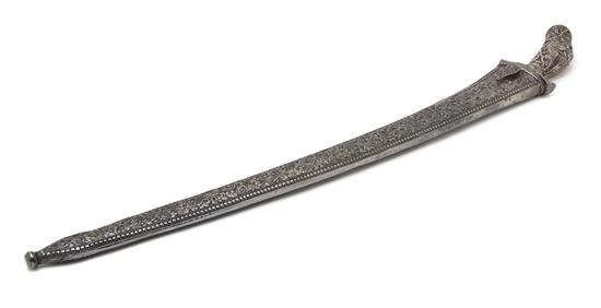 An Indian Silvered Dagger and