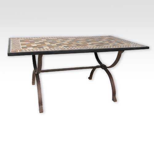 An Indian Stone Veneer Iron Base