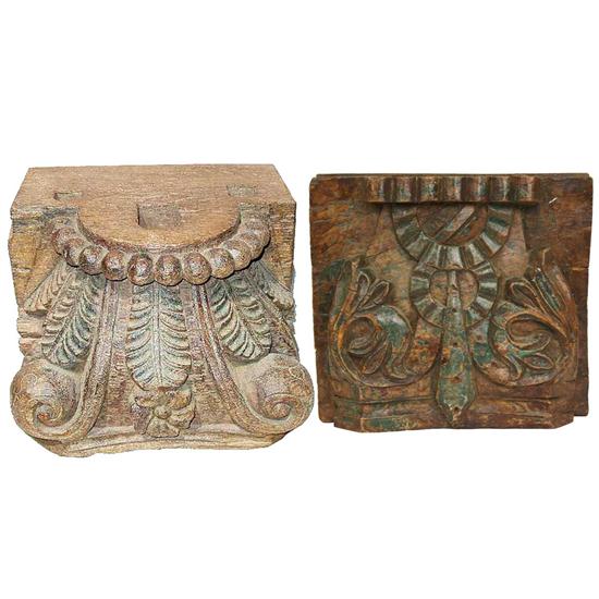 An Indian Teak Architectural Half