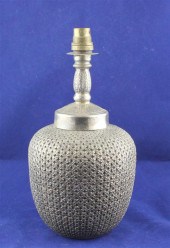 An Indian white metal baluster