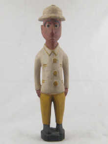 An Indian wooden carving of a