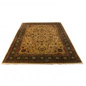 AN INDO FLORAL KASHAN CARPET A