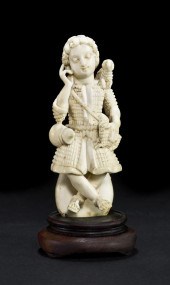 An Indo Portuguese Ivory Figur