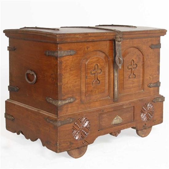 An Indo-Portuguese Teak Coffer