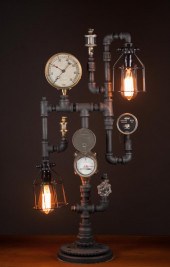 AN INDUSTRIAL STEAMPUNK LAMP,