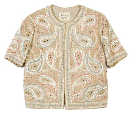 An Inez Tan Velvet Jacket with