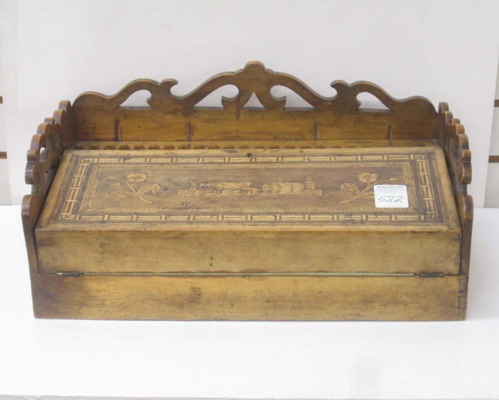 AN INLAID WALNUT LAP DESK, SCOTTISH