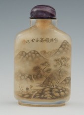 An Inside-Painted Crystal Glas