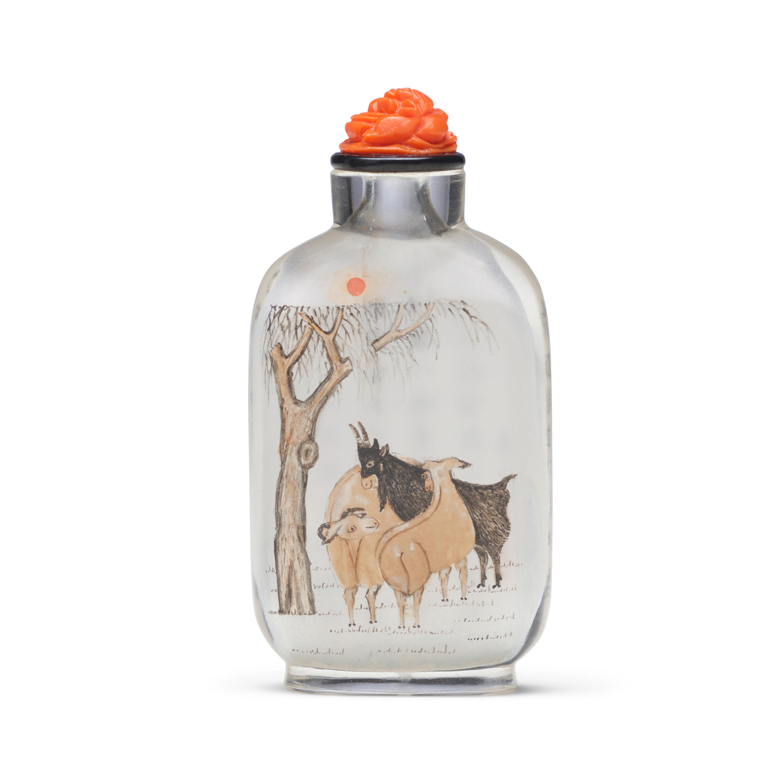 AN INSIDE-PAINTED GLASS 'SANYANG'