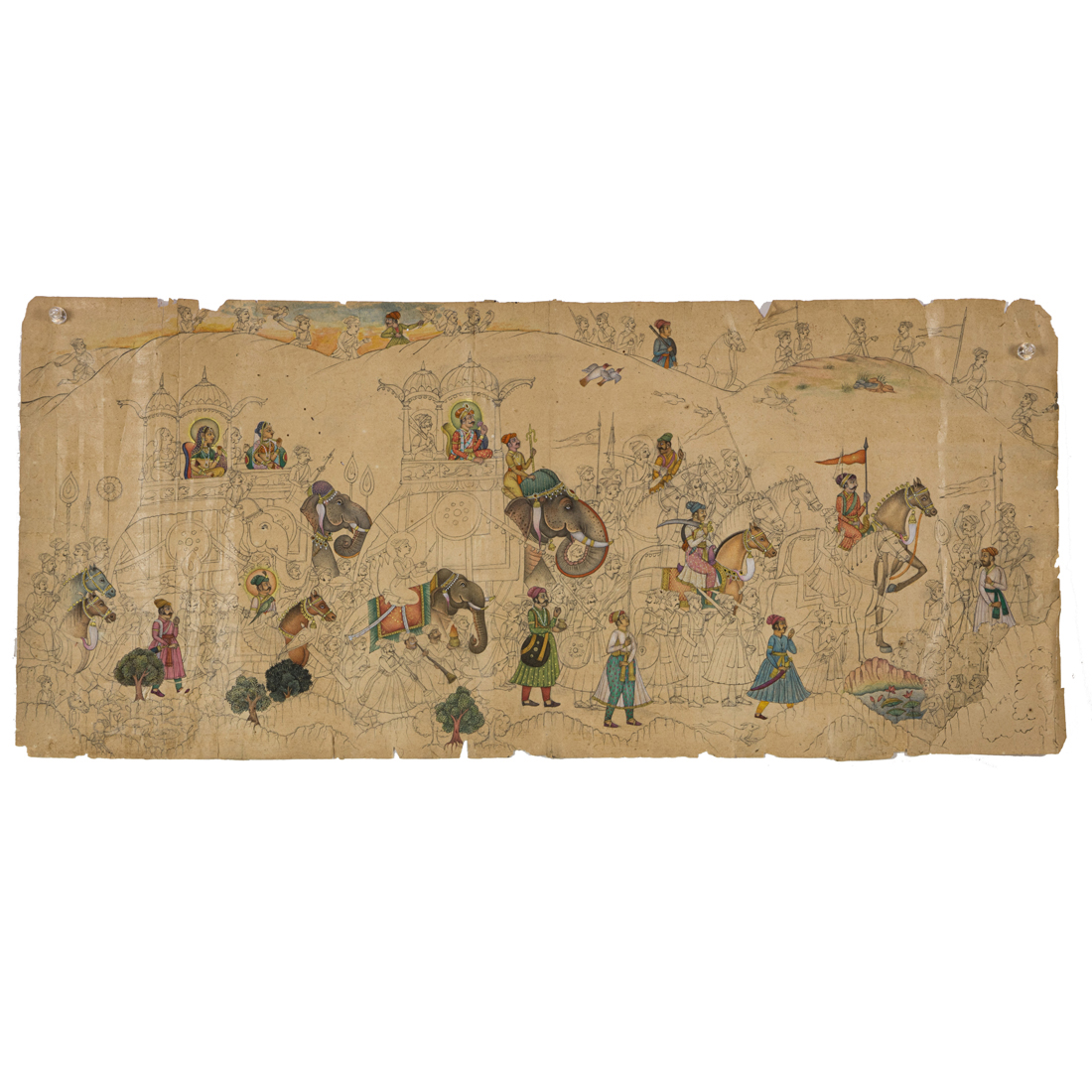 AN INTRICATE INDIAN THANKGA DRAWING