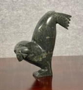An Inuit black soapstone sculp