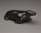 AN INUIT CARVED STEATITE WALRU