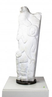 AN INUIT MARBLE FIGURAL GROUP