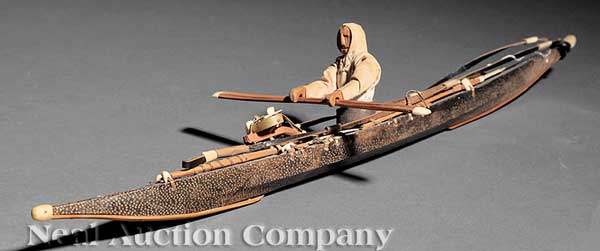 An Inuit Wood Leather and Bone