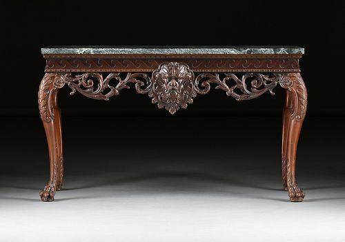 AN IRISH CHIPPENDALE STYLE MARBLE
