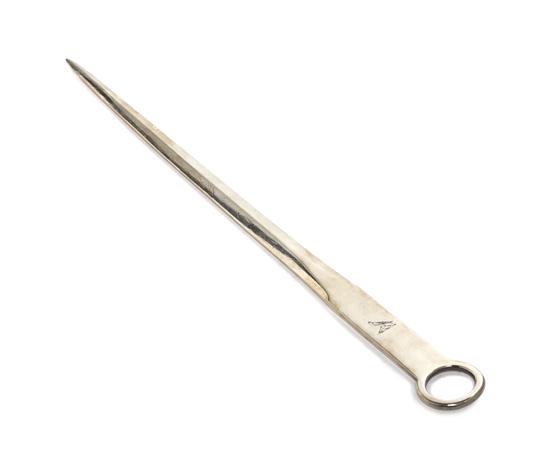An Irish Silver Meat Skewer