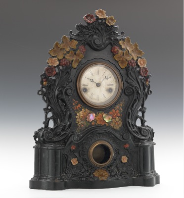 An Iron Front Shelf Clock by
