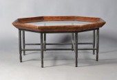 An Iron Wood and Beveled Glass