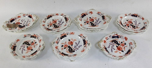 An ironstone dessert service of