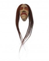 AN IROQUOIS FALSE FACE MASKAn