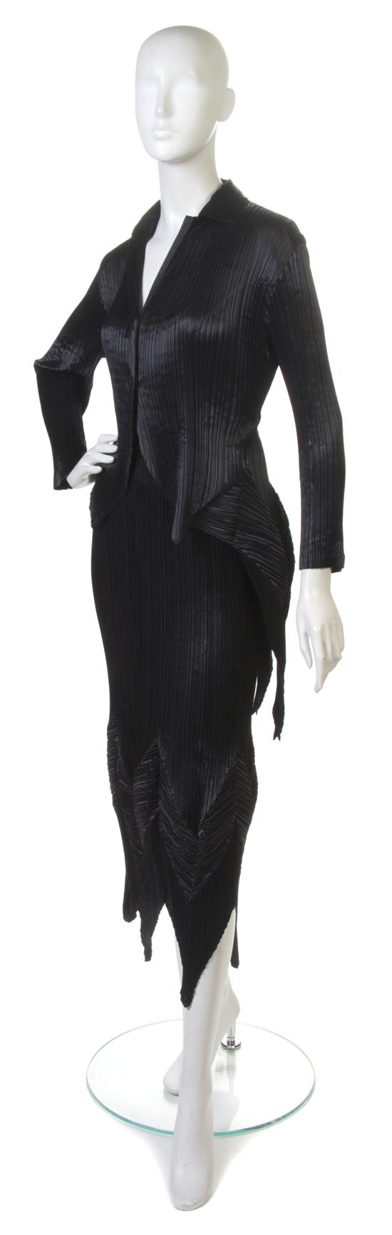 An Issey Miyake Black Chevron