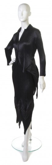 An Issey Miyake Black Chevron