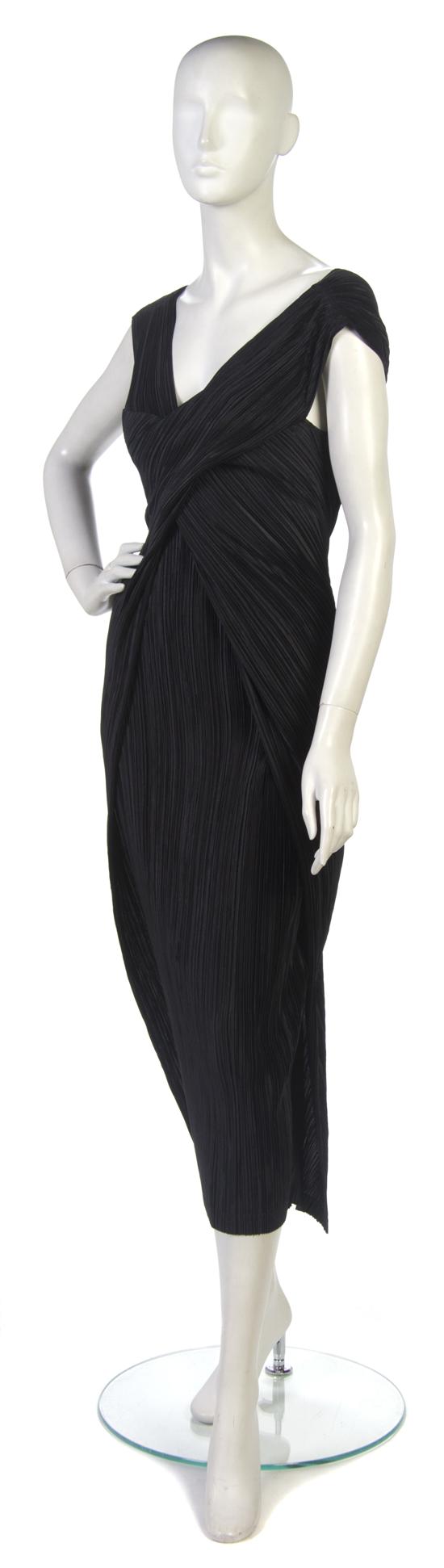 An Issey Miyake Black Pleated