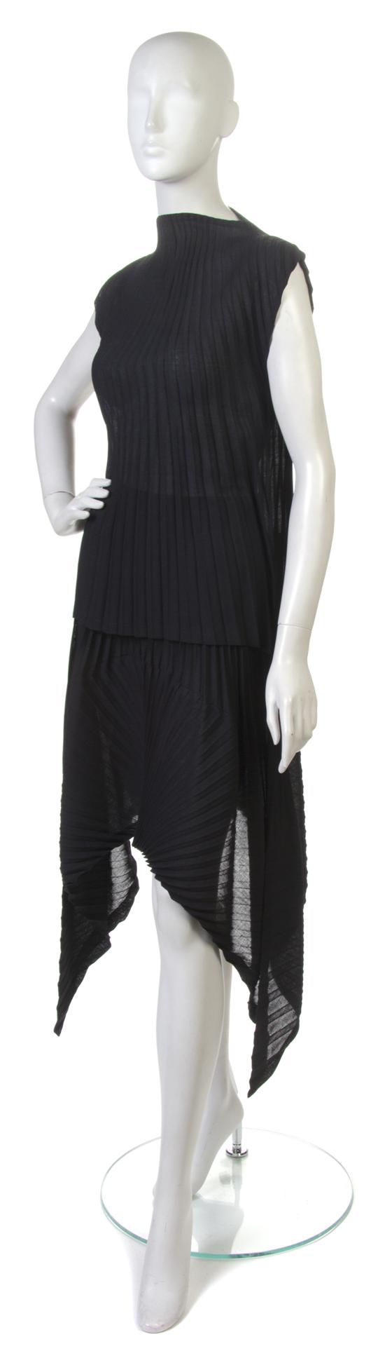 An Issey Miyake Black Sheer Wool