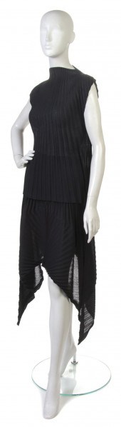 An Issey Miyake Black Sheer Wo