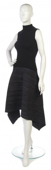 An Issey Miyake Black Wool Kni