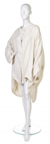 An Issey Miyake Cream Linen Ja