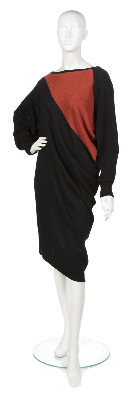 An Issey Miyake Red and Black