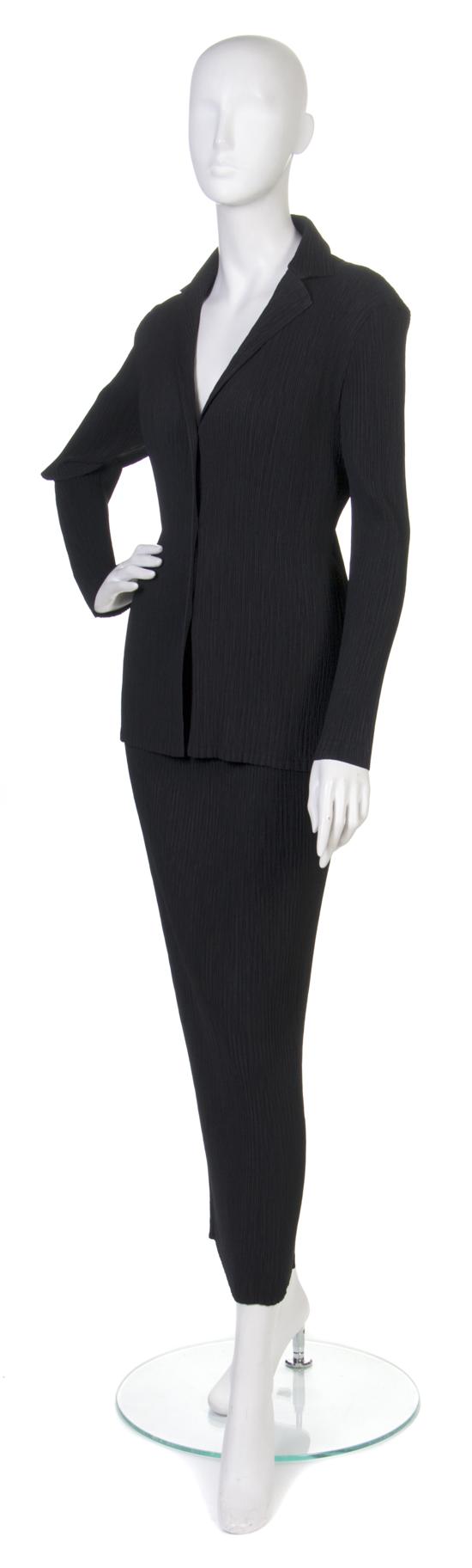 An Issey Miyake Two Piece Black