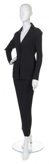 An Issey Miyake Two Piece Blac