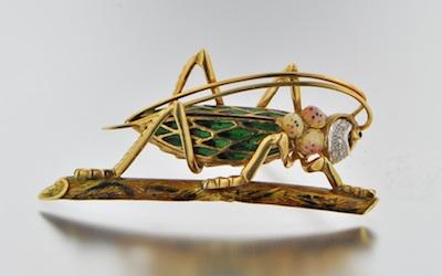 An Italian 18k Gold and Enamel