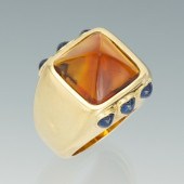 An Italian 18k Gold Citrine an