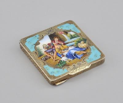 An Italian 800 Silver Compact The