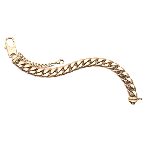 An Italian 9ct gold bracelet,