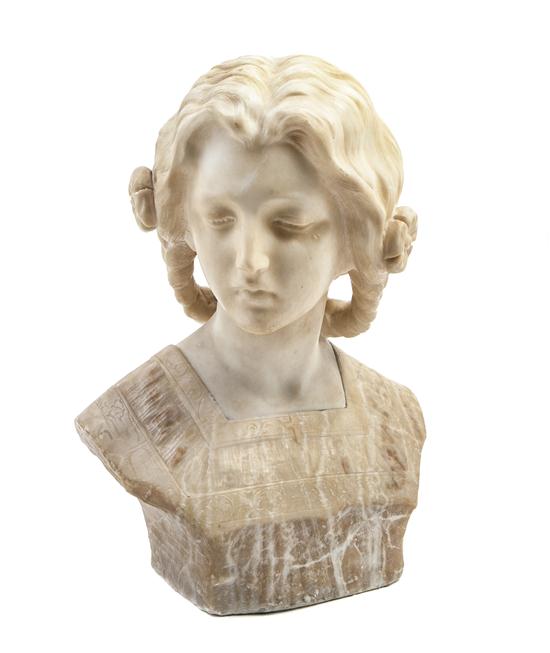 An Italian Alabaster Bust depicting