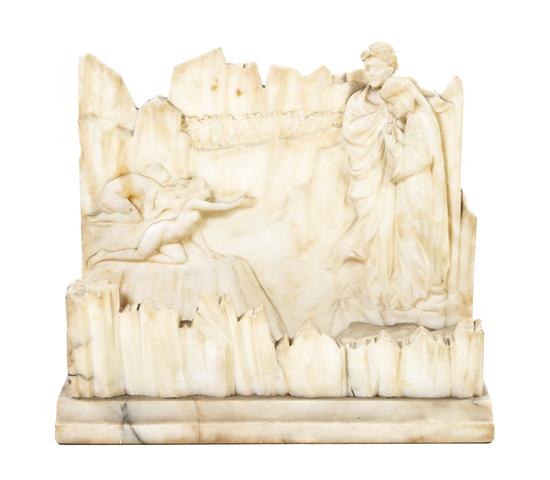 An Italian Alabaster Lamp the